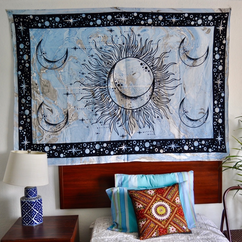 Sun moon tapestry, wall decor, wall hanging